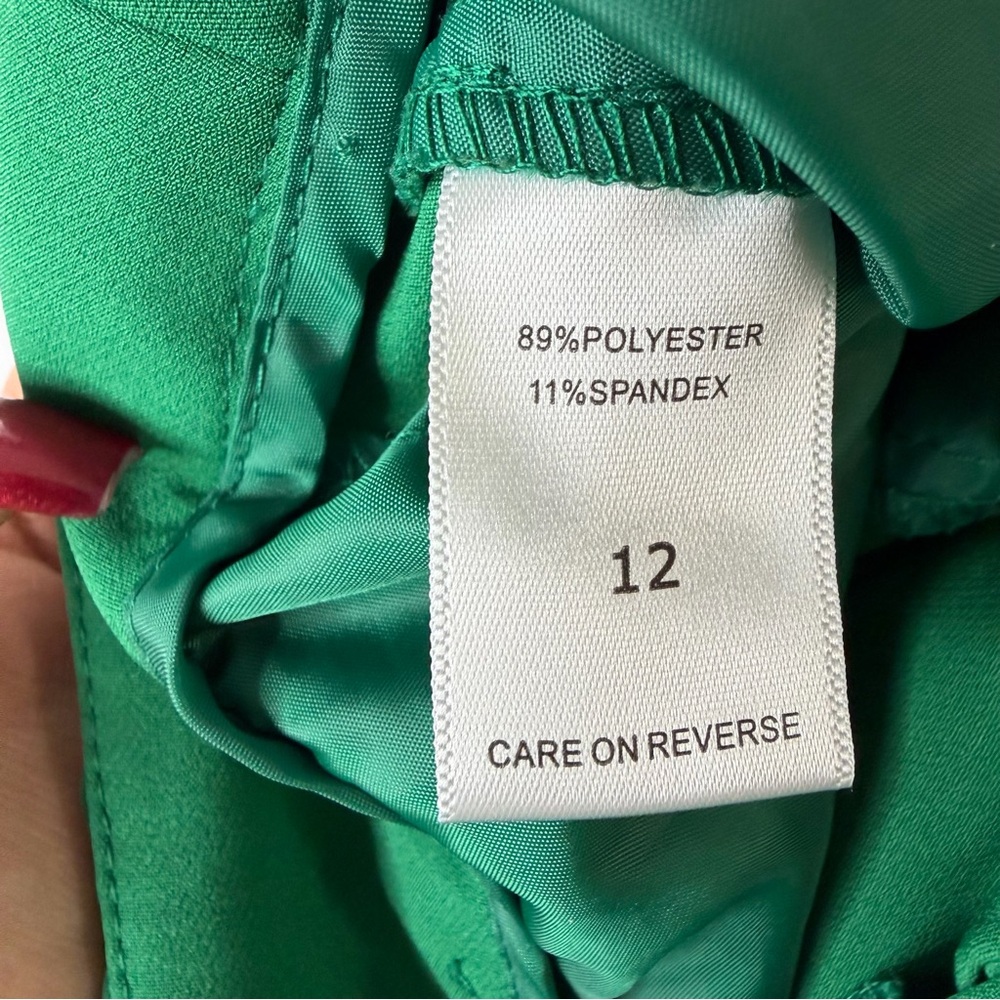 7th Avenue New York Green Belted Trousers Size 12 Average - Picture 9 of 16